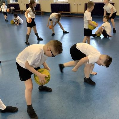 Year 3 have been working on their ball skills.