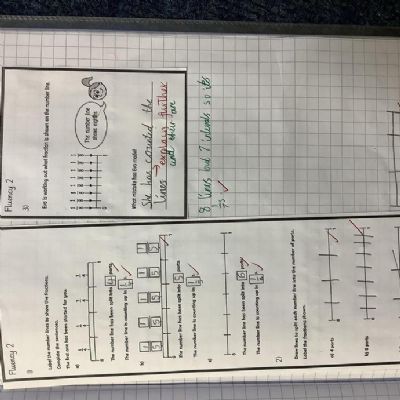 We have been busy exploring fractions and this week we looked at understanding fractions on a number line.