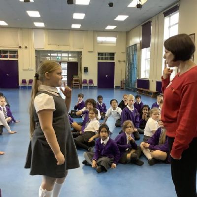 As part of European Languages Day, the children were lucky enough to have a visitor from Lingotots come into school to teach them some French.