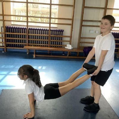 In our gymnastics lessons we have been working on partner balances and individual balances.