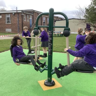 The children have enjoyed going on the new outdoor gym equipment.