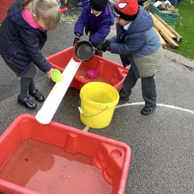 As part of Real-Life Maths week, we designed a method of moving water.